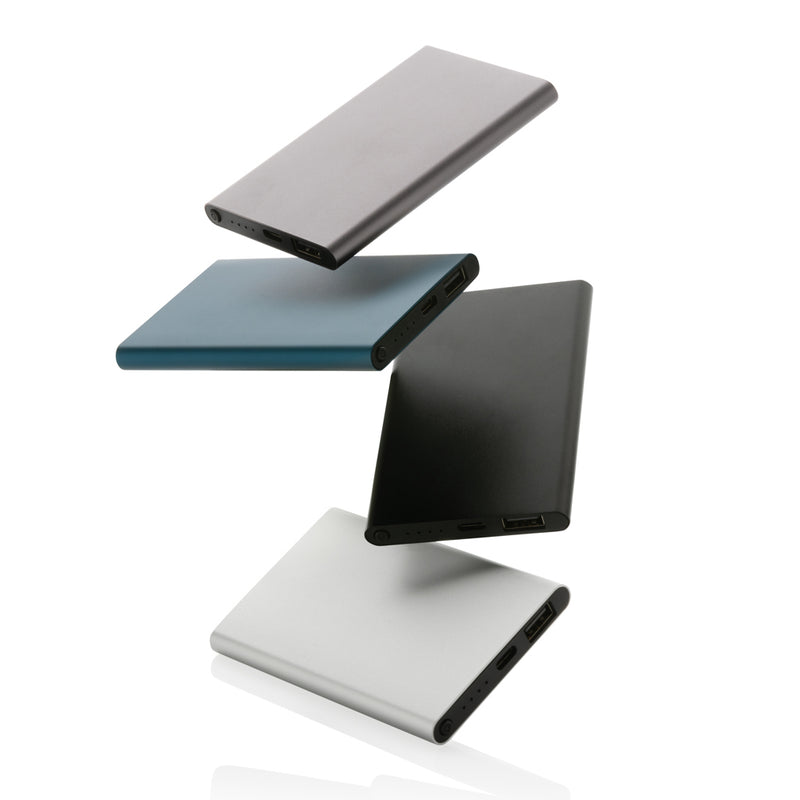 Load image into Gallery viewer, XD Collection recycled plastic and aluminum 4000mAh powerbank with Type C port, designed for phones and tablets.