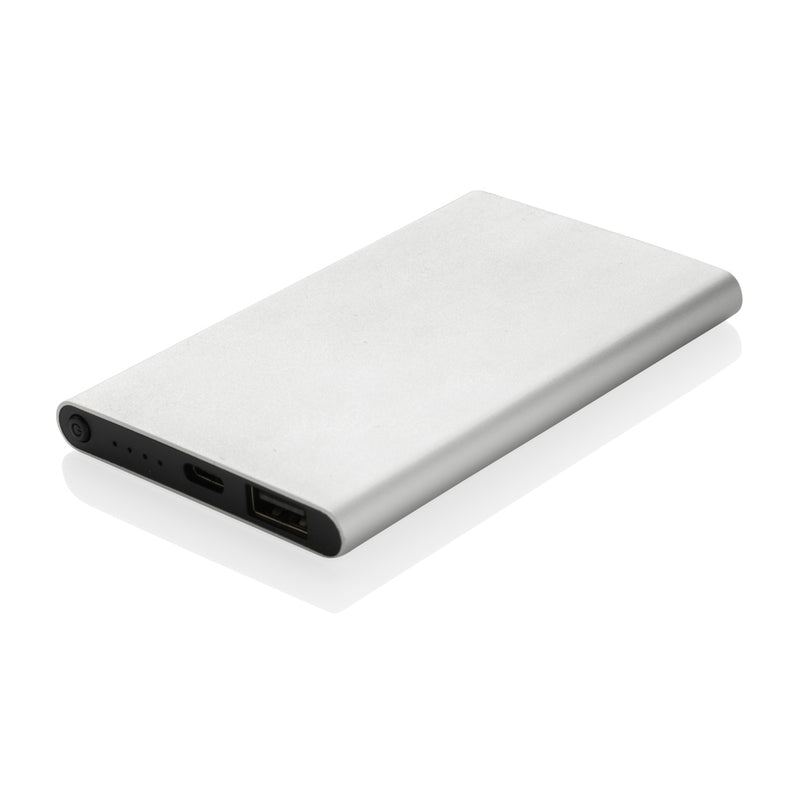 Load image into Gallery viewer, XD Collection recycled plastic and aluminum 4000mAh powerbank with Type C port for phone and tablet charging.