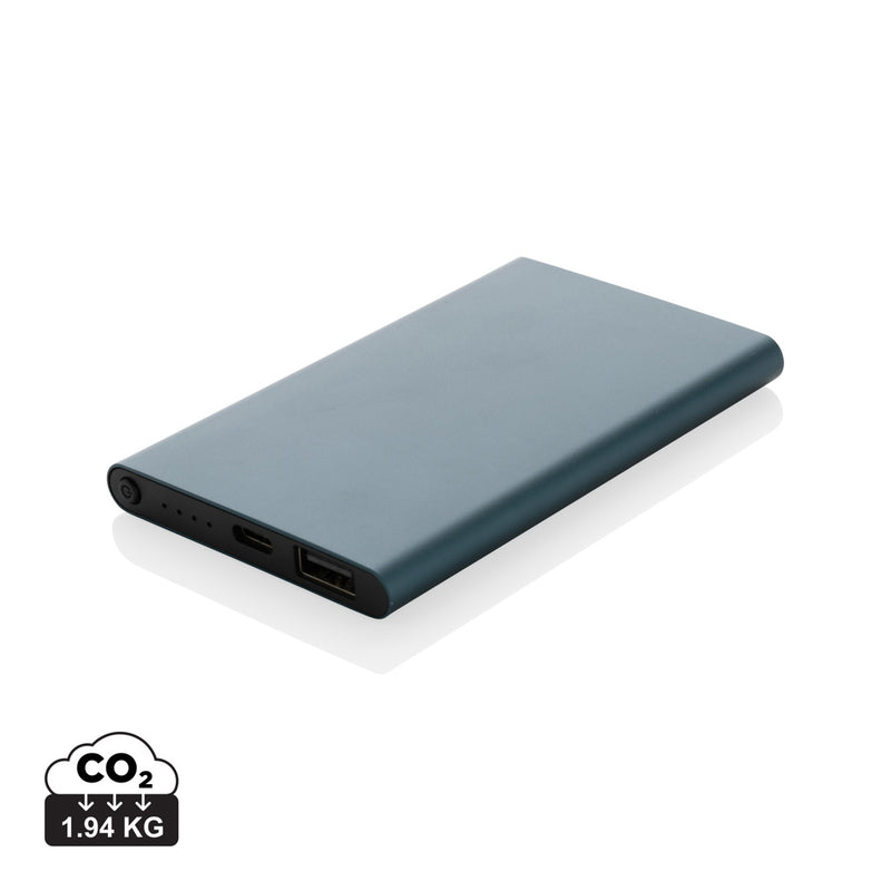 Load image into Gallery viewer, XD Collection RCS recycled plastic and aluminum 4000mAh powerbank with Type C port for phone and tablet charging.