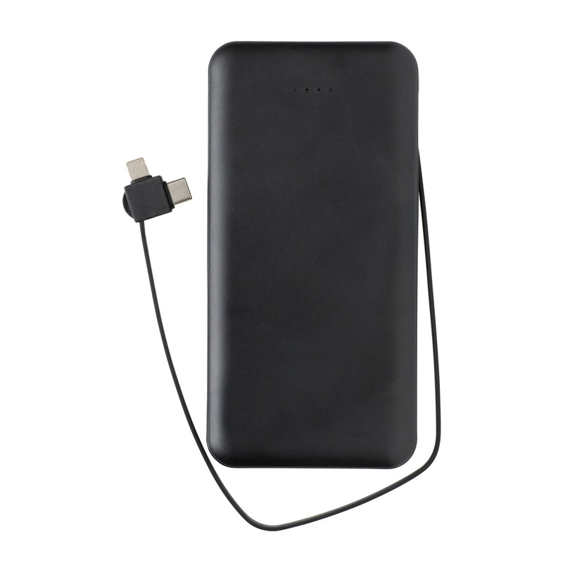 Load image into Gallery viewer, Lockhart RCS recycled plastic 10,000mAh power bank with integrated cables, XD Collection phone and tablet accessory.