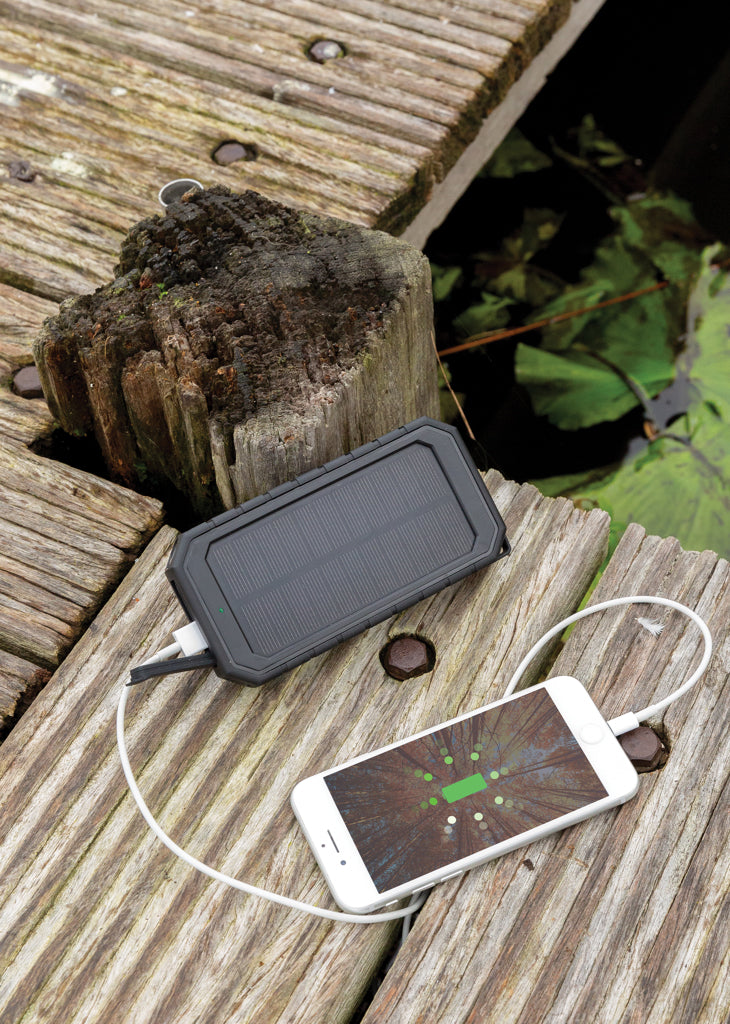Load image into Gallery viewer, RCS recycled plastic Solar powerbank with 10W Wireless - Custom Wood Designs