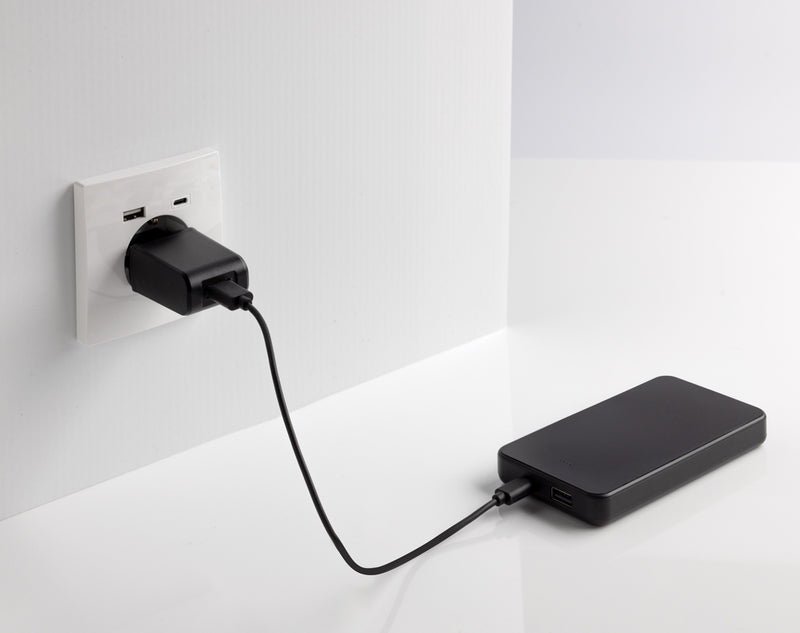 Load image into Gallery viewer, Boostcore RCS recycled plastic powerbank 10,000mAh USB-C from XD Collection, shown with USB-C port and sleek design.