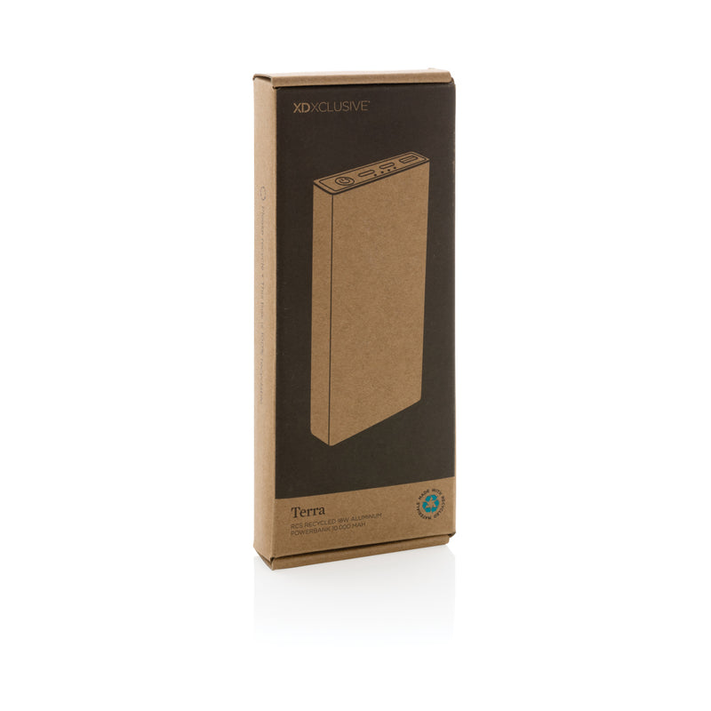 Load image into Gallery viewer, Terra RCS recycled 18W aluminium powerbank 10.000 mAh - Custom Wood Designs