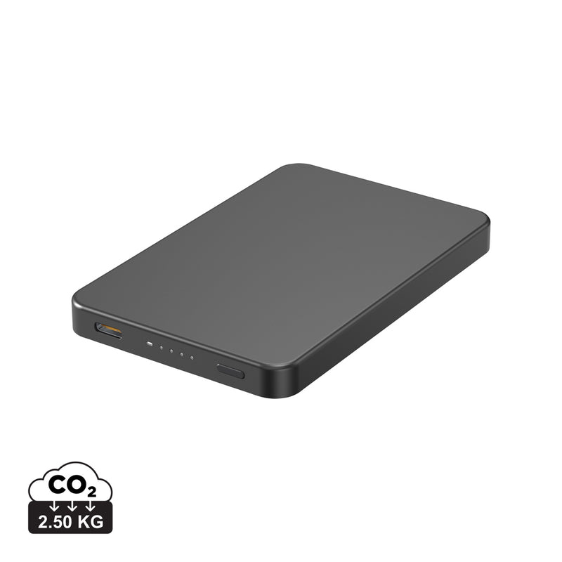 Load image into Gallery viewer, Urban Vitamin Marin 5000mAh magnetic wireless powerbank charging phone and tablet, compact portable accessory with 15W fast charging.