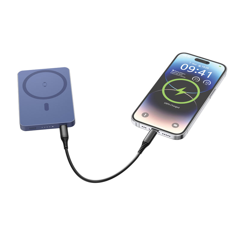 Load image into Gallery viewer, Urban Vitamin Marin 5000mAh magnetic wireless powerbank for phones and tablets, with 15W fast charging.
