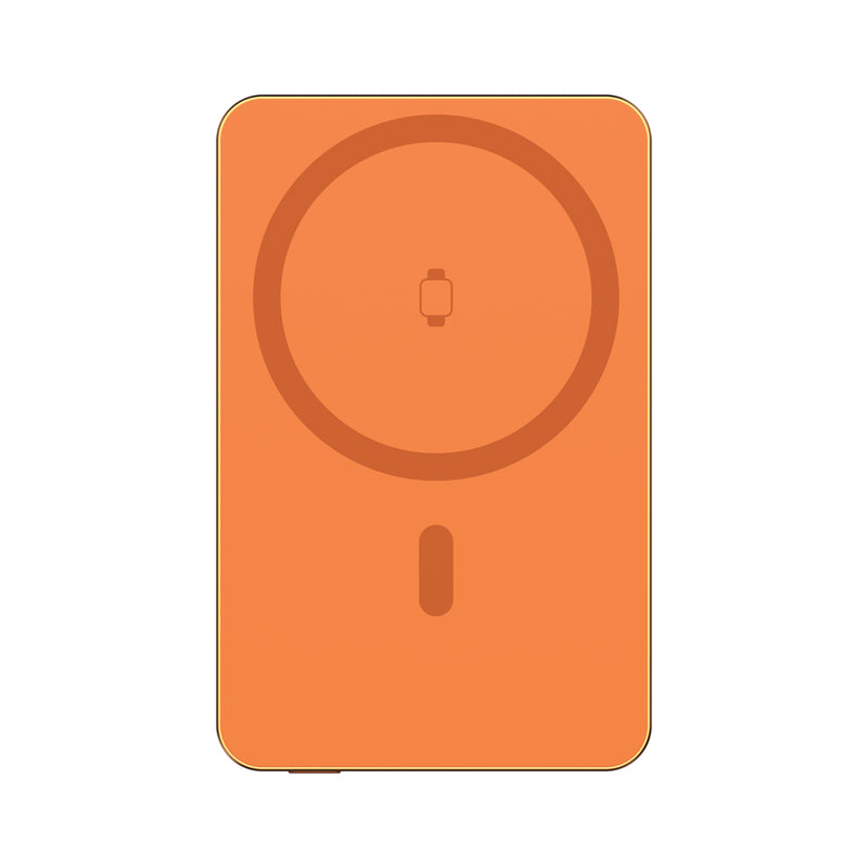 Load image into Gallery viewer, Urban Vitamin Marin 5000mAh magnetic wireless powerbank with 15W fast charging for phones and tablets, black compact design.
