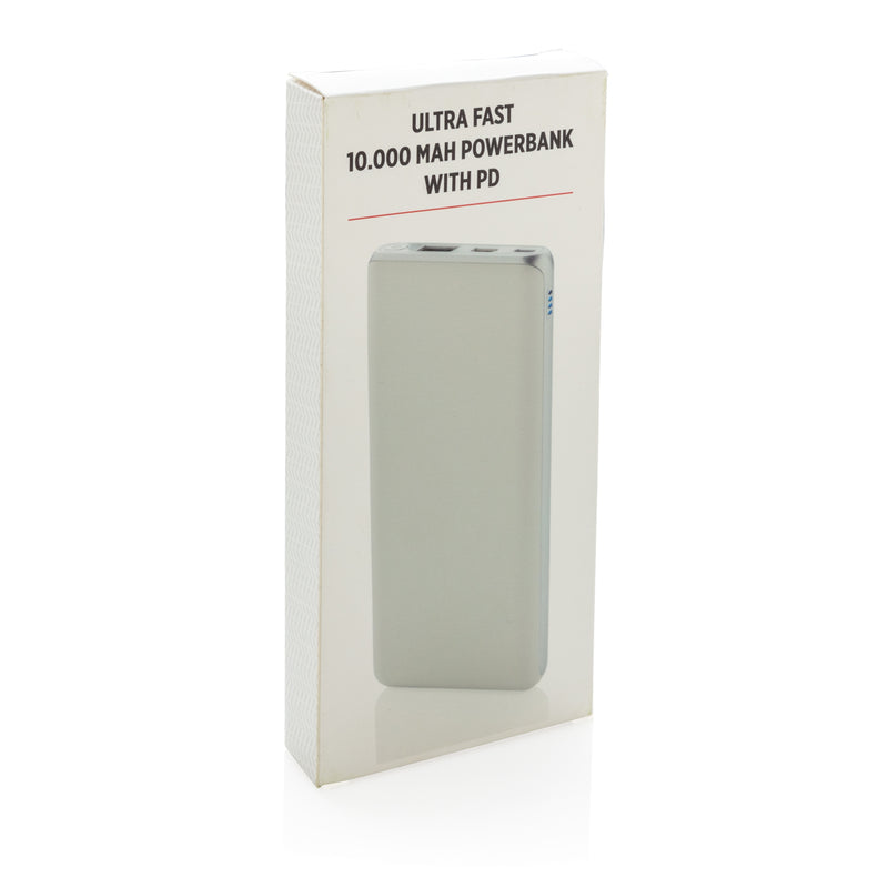 Load image into Gallery viewer, XD Collection 10,000mAh fast powerbank with PD for phones and tablets, compact portable charging accessory.