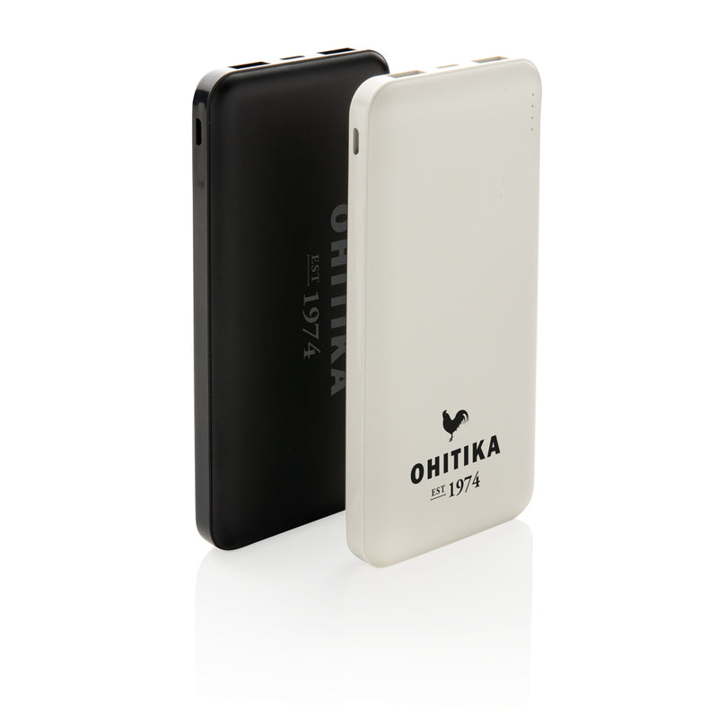 Load image into Gallery viewer, XD Collection High Density 10,000 mAh portable powerbank for phones and tablets, compact and black with USB ports visible