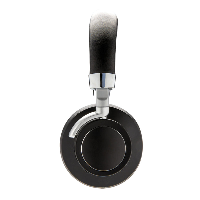 Load image into Gallery viewer, XD Xclusive Aria Wireless Comfort Headphones in black with padded ear cups and adjustable headband, designed for comfortable listening.