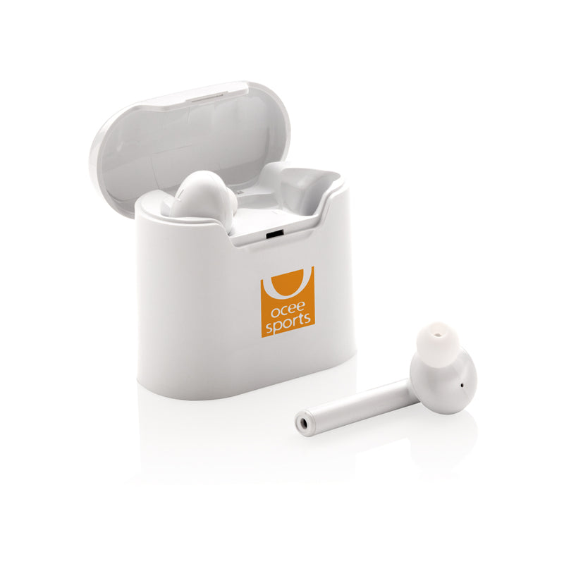 Load image into Gallery viewer, Liberty wireless earbuds in charging case - Custom Wood Designs
