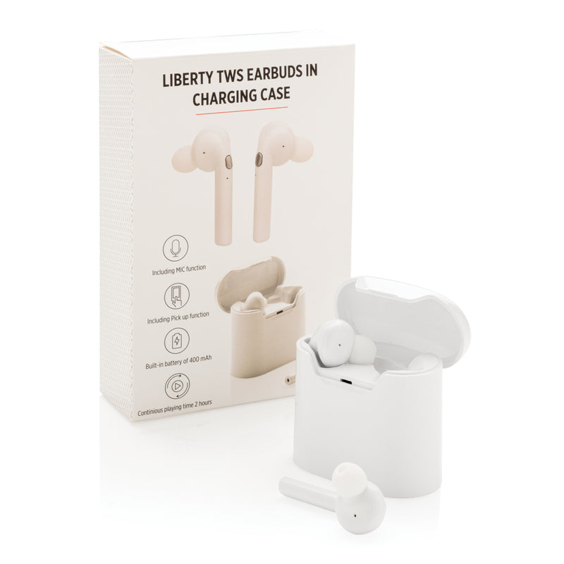 Load image into Gallery viewer, Liberty wireless earbuds in charging case - Custom Wood Designs