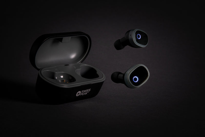 Load image into Gallery viewer, Swiss peak TWS earbuds - Custom Wood Designs