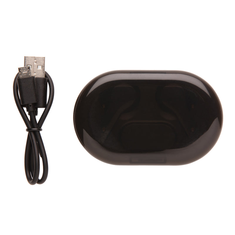 Load image into Gallery viewer, Light up logo TWS earbuds in charging case - Custom Wood Designs