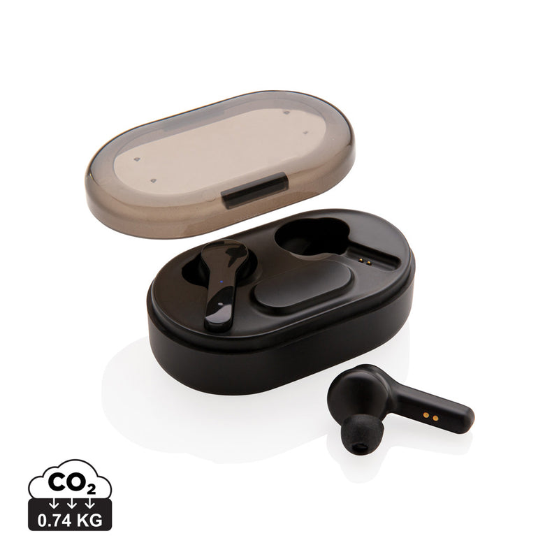 Load image into Gallery viewer, Light up logo TWS earbuds in charging case - Custom Wood Designs