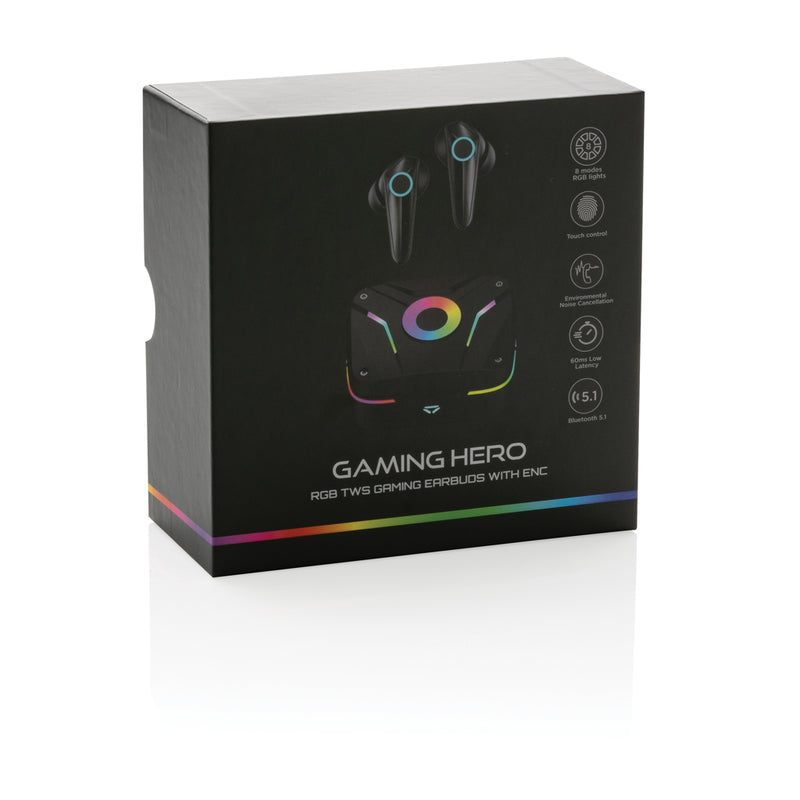Load image into Gallery viewer, RGB gaming earbuds with ENC - Custom Wood Designs