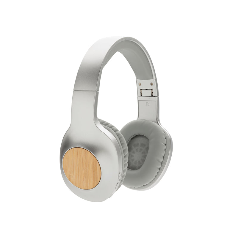 Load image into Gallery viewer, Dakota Bamboo wireless headphones by XD Xclusive with sleek design and over-ear comfort, showing the black and bamboo accents.