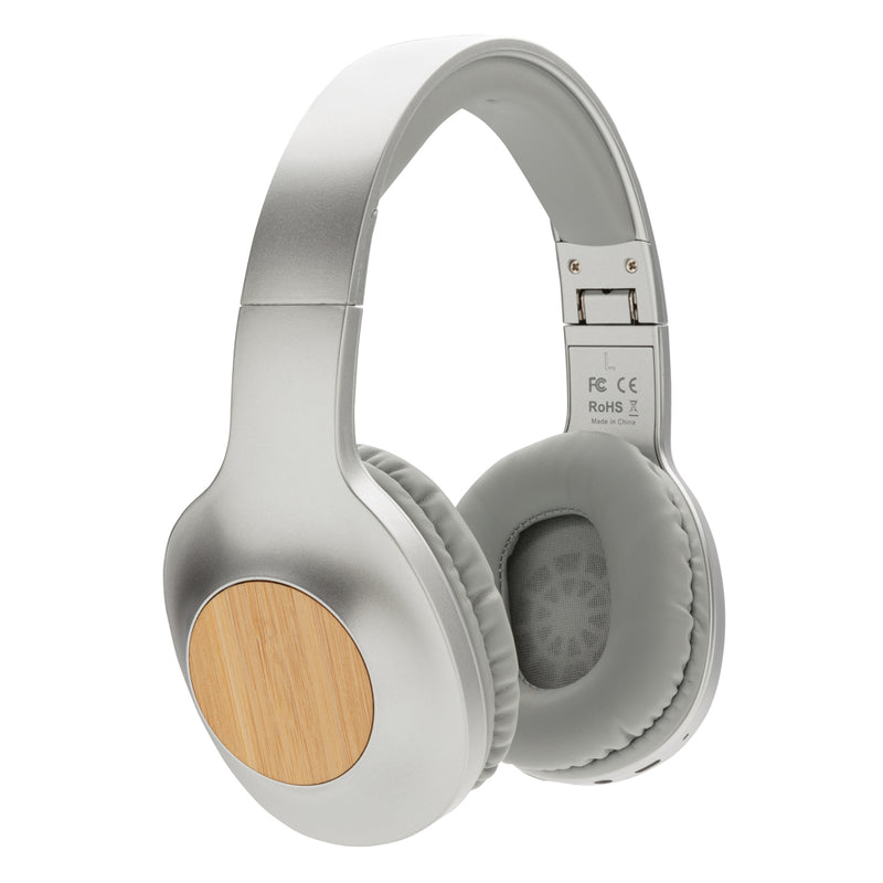 Load image into Gallery viewer, Wireless Dakota Bamboo headphones by XD Xclusive with sleek design and over-ear earcups, ideal for premium audio experience.