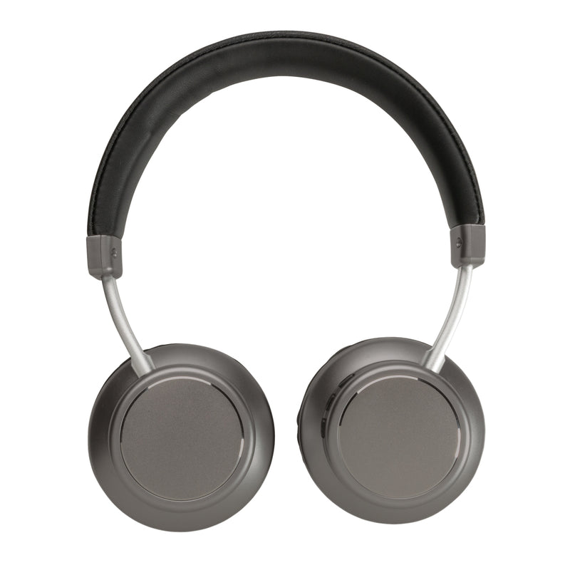 Load image into Gallery viewer, Swiss Peak wireless headphone V3 in black, showing sleek over-ear design and padded ear cups for comfortable listening.