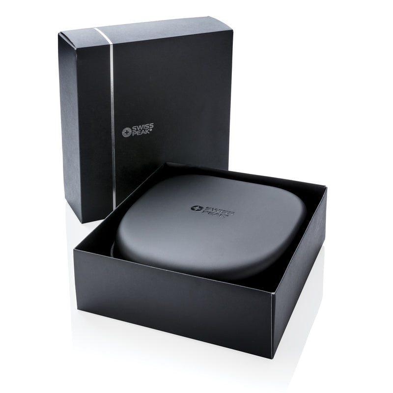 Load image into Gallery viewer, Swiss Peak Wireless Headphones V3, sleek black audio headphones with ear cups and headband, designed for comfortable listening.