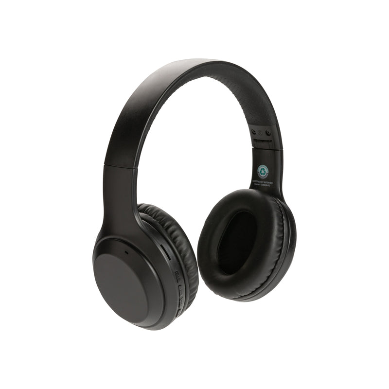 Load image into Gallery viewer, XD Collection RCS standard recycled plastic headphone for audio, featuring eco-friendly design and comfortable over-ear fit.