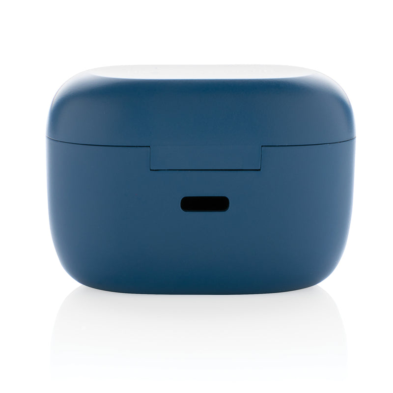 Load image into Gallery viewer, Urban Vitamin Napa earbuds in black, showing sleek in-ear design with silicone tips and compact charging case.