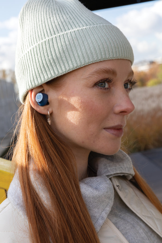 Load image into Gallery viewer, Urban Vitamin Napa earbuds in black, wireless audio earbuds with in-ear design and sleek finish for high-quality sound.