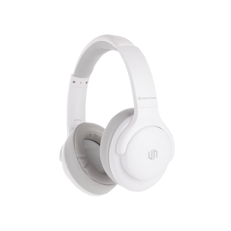 Load image into Gallery viewer, Urban Vitamin Fresno wireless headphones with sleek black design, over-ear style, and adjustable headband for comfortable listening.