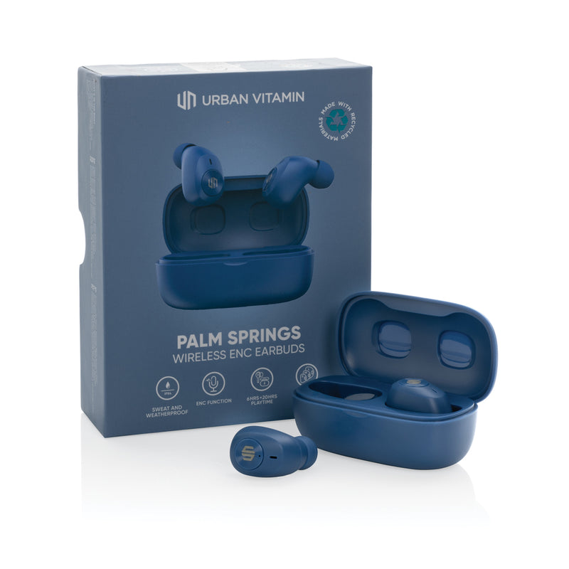 Load image into Gallery viewer, Urban Vitamin Palm Springs RCS rplastic ENC earbuds - Custom Wood Designs