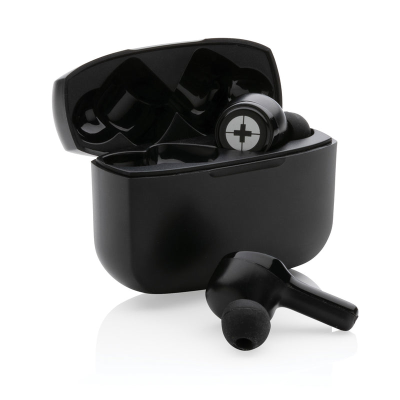 Load image into Gallery viewer, RCS recycled plastic Swiss Peak ANC TWS earbuds - Custom Wood Designs