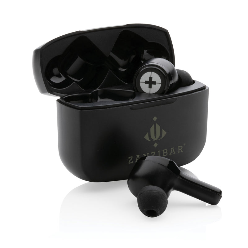 Load image into Gallery viewer, RCS recycled plastic Swiss Peak ANC TWS earbuds - Custom Wood Designs
