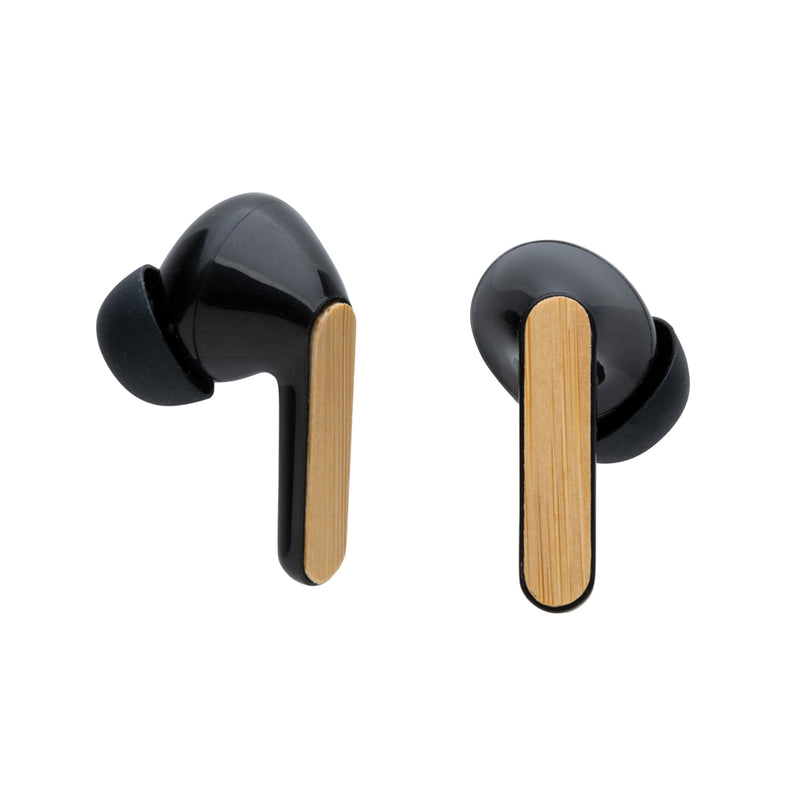 Load image into Gallery viewer, Bamboo TWS earbuds with RCS recycled plastic - Custom Wood Designs