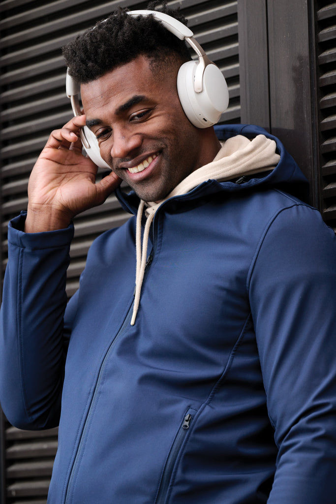 Load image into Gallery viewer, Soundpro RCS recycled plastic ANC headphones by XD Collection, featuring over-ear design and modern audio technology.