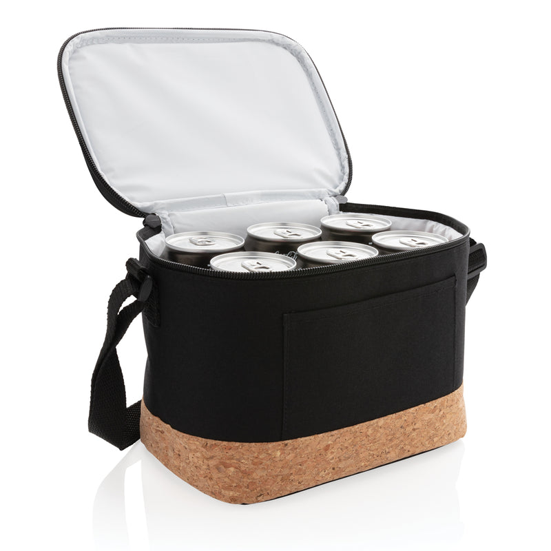 Load image into Gallery viewer, Two-tone outdoor cooler bag with cork detail from XD Collection, featuring a stylish design and insulated interior for outdoor use.