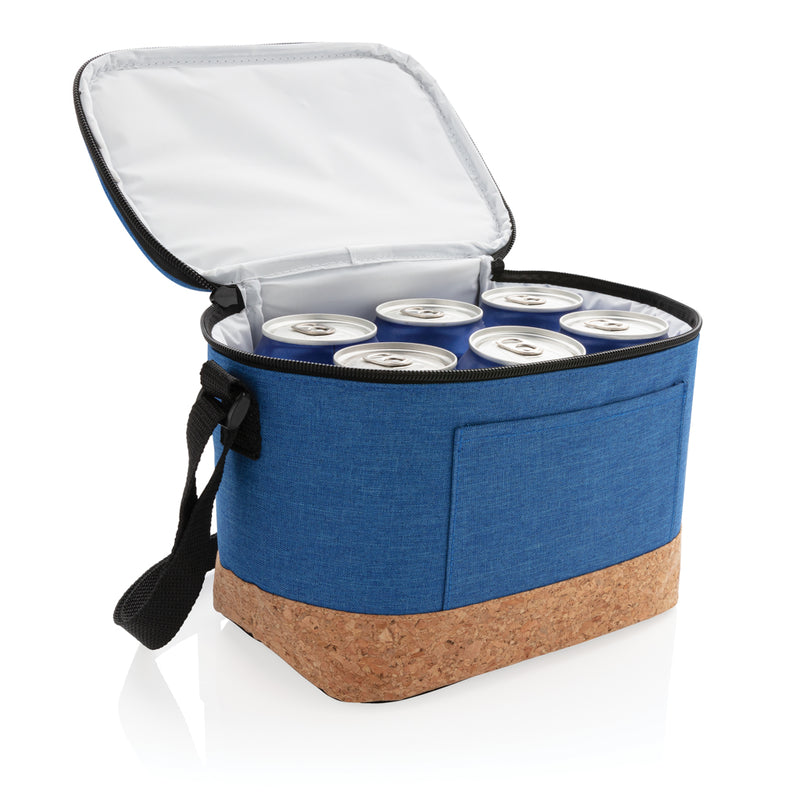 Load image into Gallery viewer, Two-tone XD Collection outdoor cooler bag with cork detail, insulated, portable, and stylish for outdoor activities.