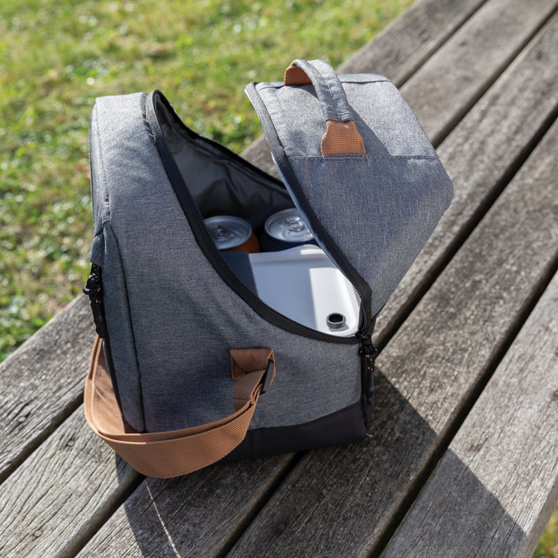 Load image into Gallery viewer, Outdoor Impact AWARE™ Urban Cooler Bag by XD Collection, featuring insulated design with handles for easy carrying.