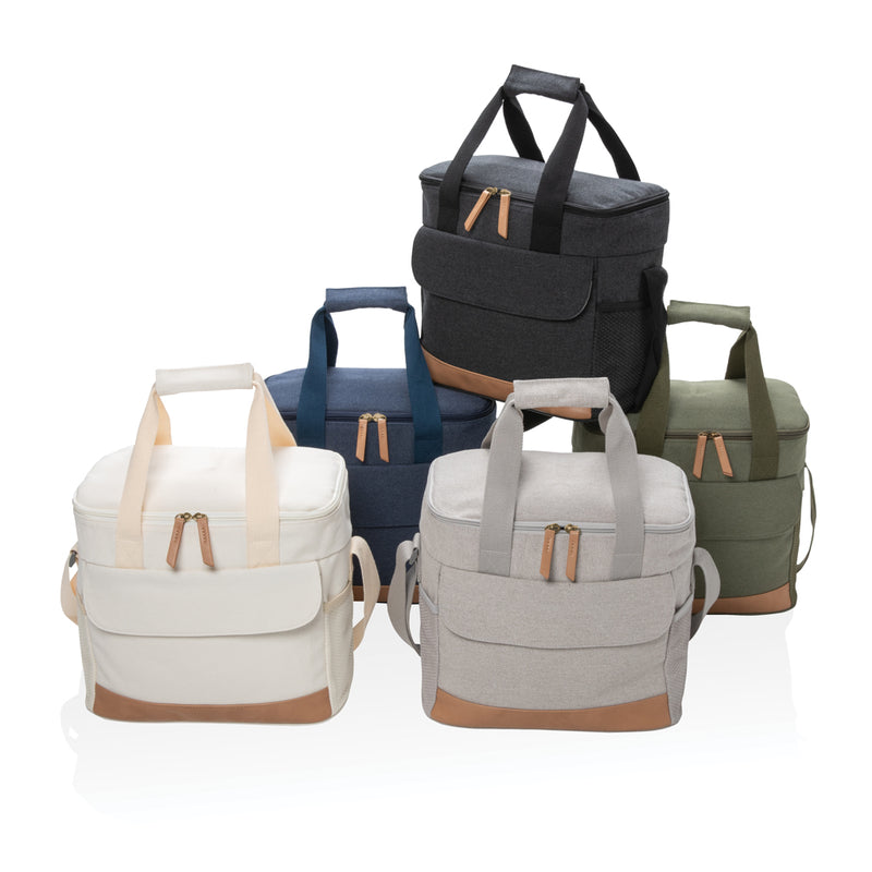 Load image into Gallery viewer, Outdoor Impact AWARE™ 16 oz. canvas cooler bag by XD Collection, featuring sturdy construction and insulated interior for outdoor use.