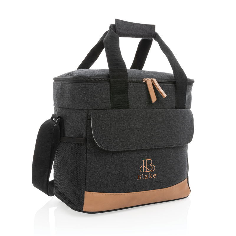 Load image into Gallery viewer, Impact AWARE™ 16 oz. canvas cooler bag from XD Collection, outdoor style with insulated interior and adjustable shoulder strap.