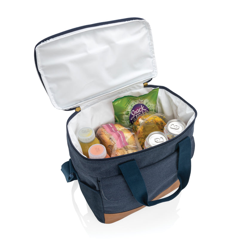 Load image into Gallery viewer, Outdoor Impact AWARE™ 16 oz. canvas cooler bag by XD Collection with insulated interior and carrying handle for outdoor use.