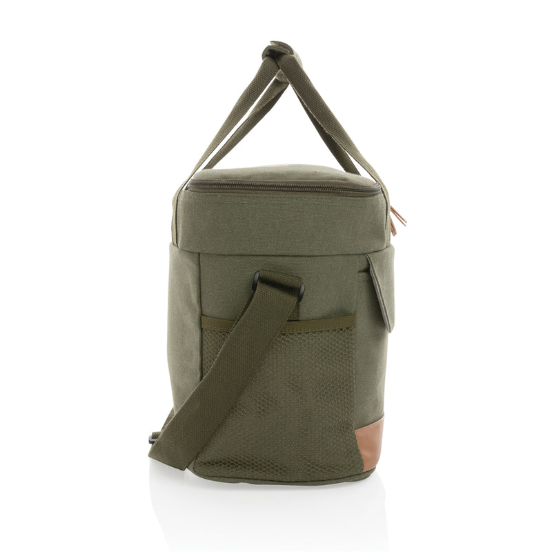 Load image into Gallery viewer, Impact AWARE™ 16 oz. canvas cooler bag by XD Collection, outdoor outdoor cooler with sturdy handle and insulated interior.