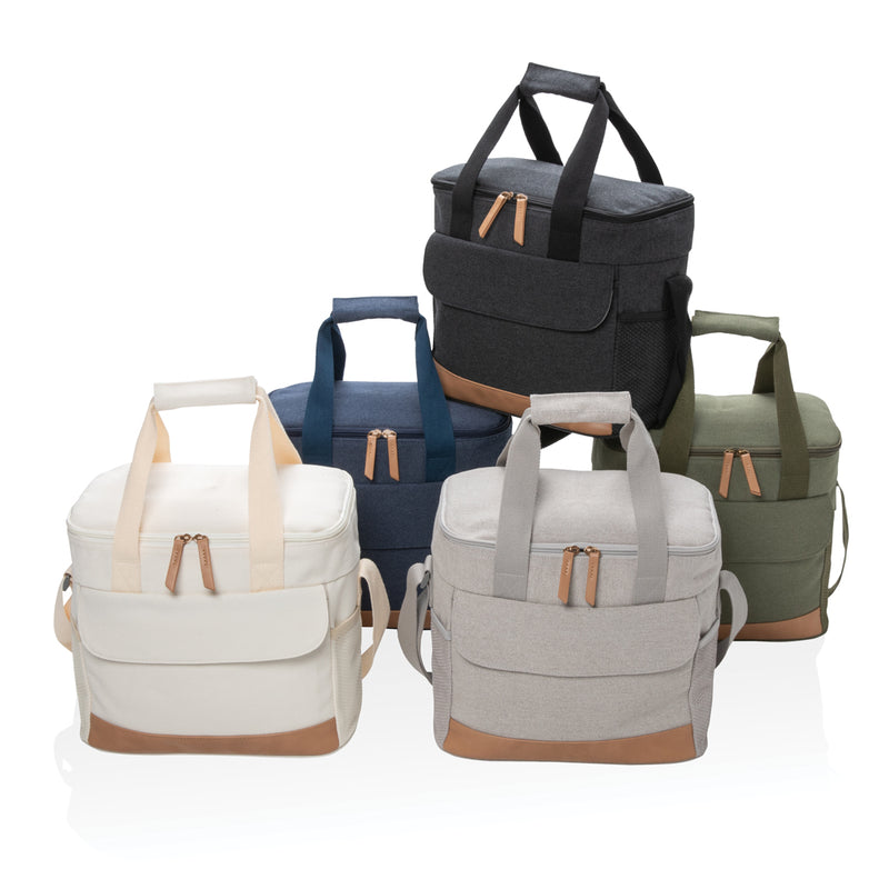 Load image into Gallery viewer, Outdoor Impact AWARE™ 16 oz. canvas cooler bag by XD Collection, featuring sturdy fabric and insulated interior for keeping drinks cold