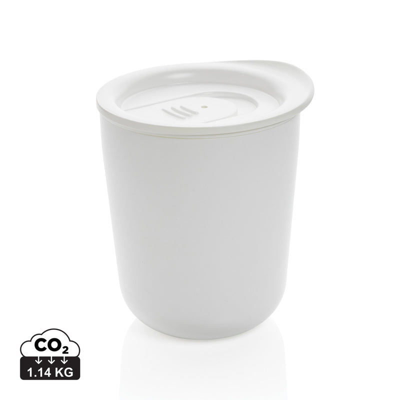 Load image into Gallery viewer, Simplistic antimicrobial coffee tumbler from XD Collection, stainless steel drinkware with a sleek design and secure lid.