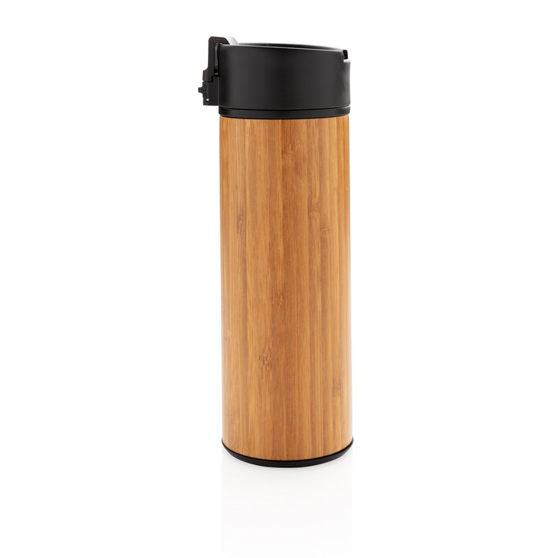 Load image into Gallery viewer, XD Xclusive Bogota vacuum bamboo coffee mug in drinkware, featuring a sleek design and eco-friendly bamboo material.