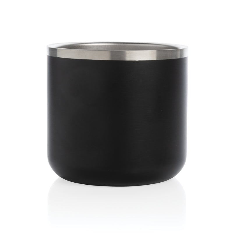 Load image into Gallery viewer, Stainless steel camp mug from XD Collection, durable drinkware with a sleek metallic finish and sturdy handle for outdoor use.