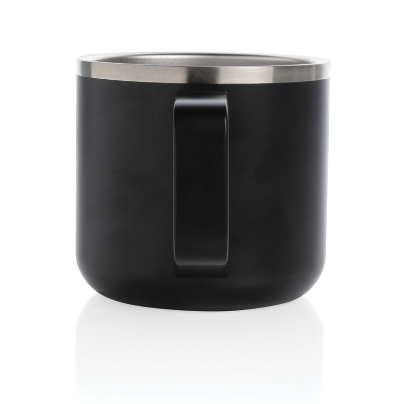 Load image into Gallery viewer, Stainless steel camp mug from XD Collection, durable drinkware with a sleek, polished finish and sturdy handle for outdoor use.