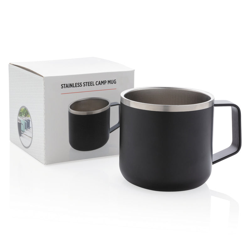 Load image into Gallery viewer, Stainless steel camp mug from XD Collection, durable drinkware with a sleek, polished finish ideal for outdoor use