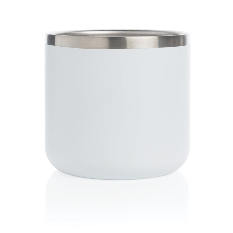 Load image into Gallery viewer, Stainless steel camp mug from XD Collection, durable drinkware with a sleek, polished finish and sturdy handle for outdoor use.