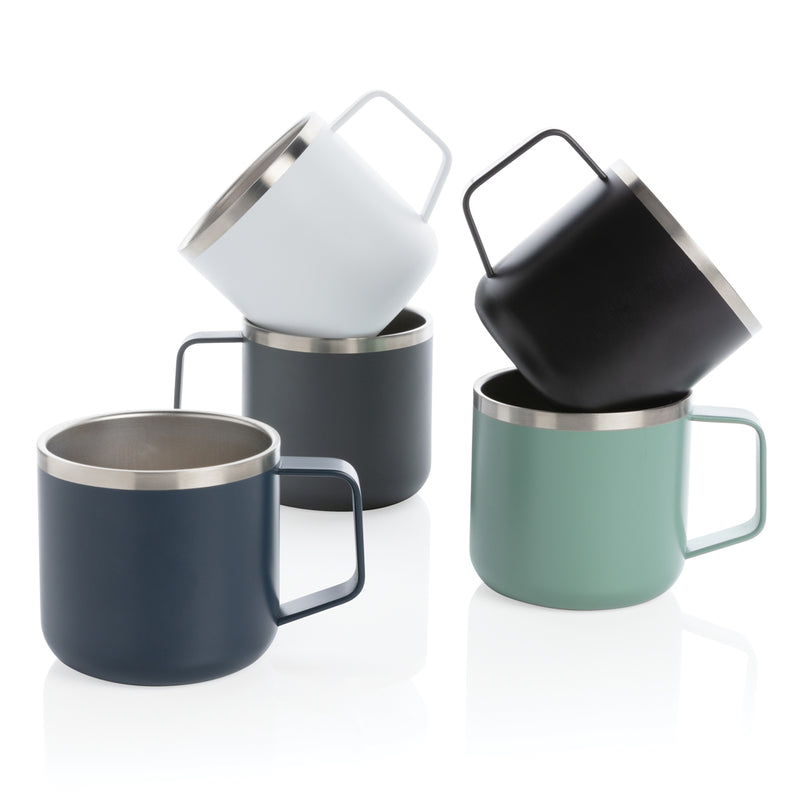 Load image into Gallery viewer, Stainless steel camp mug from XD Collection, durable drinkware with a sleek metallic finish, ideal for outdoor use.