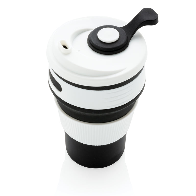 Load image into Gallery viewer, Foldable silicone drinkware cup by XD Collection, compact and reusable with a flexible design for easy storage.