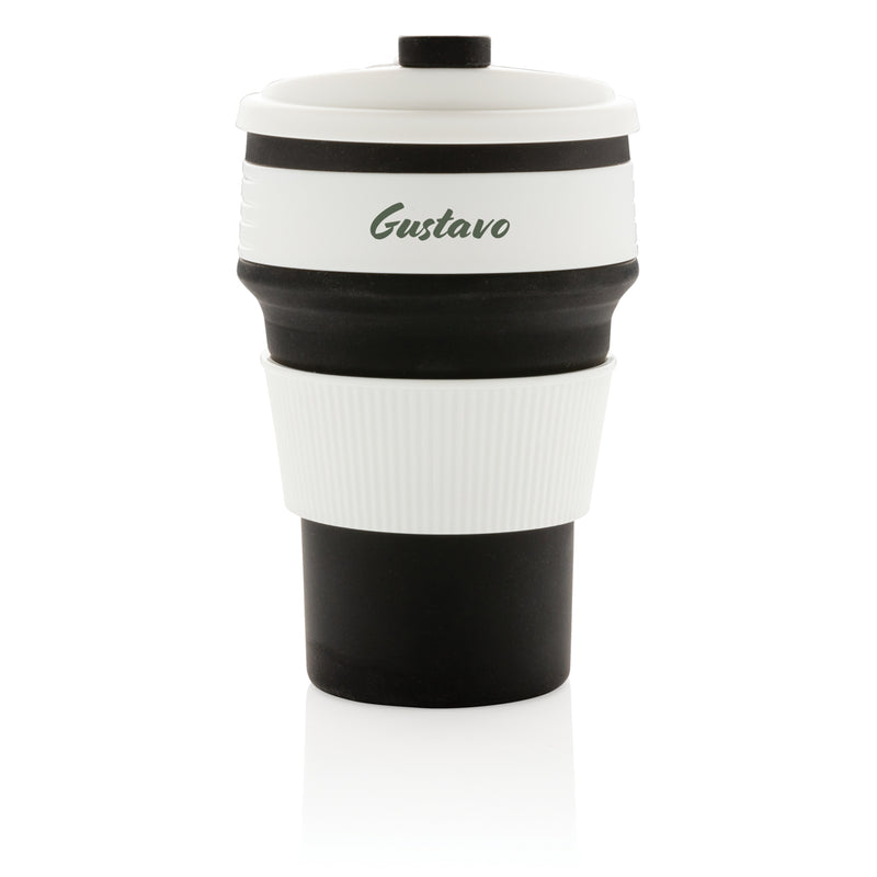 Load image into Gallery viewer, Foldable silicone drinkware cup by XD Collection, portable reusable cup with a flexible design for easy storage and travel.