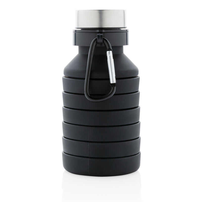 Load image into Gallery viewer, Leakproof collapsible silicone drinkware bottle with lid from XD Collection, showing flexible, portable design for on-the-go hydration.